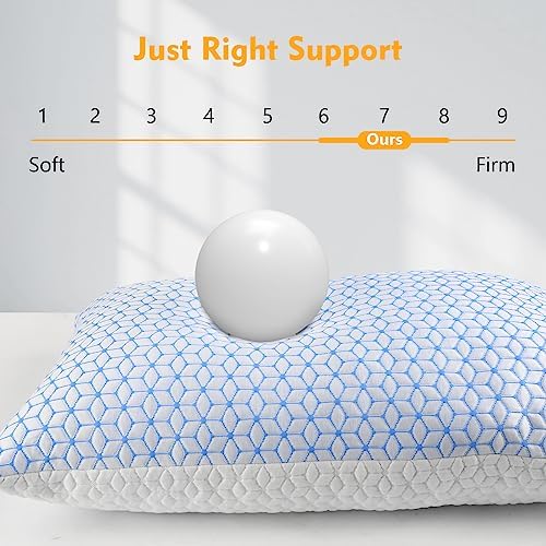 Adjustable Cooling Memory Foam Pillows Queen Set 2