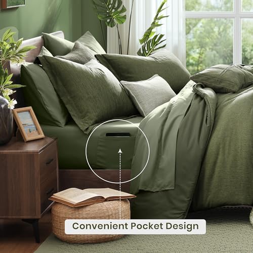 Monbix Queen Bedding Set - Luxurious and Comfortable Bed in a Bag Set