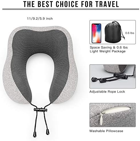 MLVOC Travel Pillow Memory Foam Neck Support