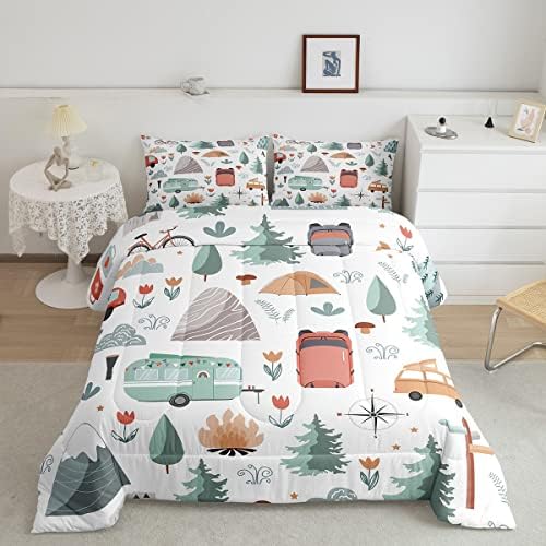 Erosebird Full Camper Theme Comforter Set for Kids