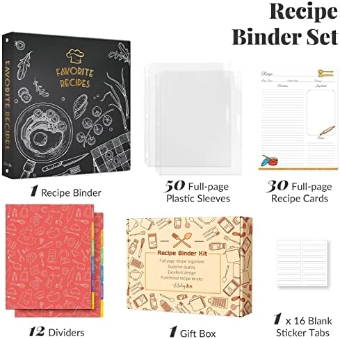 Personalized Recipe Binder for the Kitchen