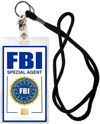 Dead Head Props FBI Novelty Laminated Card with Lanyard for Halloween Costume