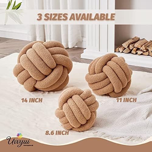 Uvvyui Knot Pillow Ball 11-Inch Khaki