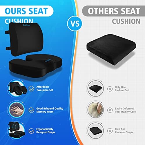 Adjustable Lumbar Pillow for Sciatica Relief - Car Travel wheelchair Use