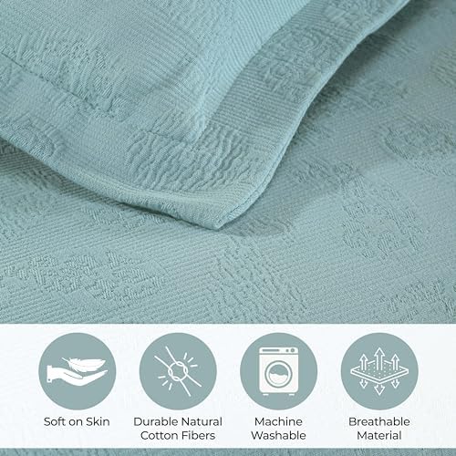 Aqua Full Paisley Bedding Set
