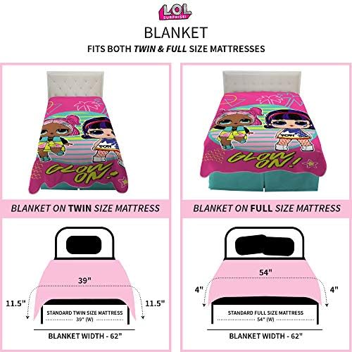 Franco Kids Bedding Blanket 62x90 inches LOL Surprise