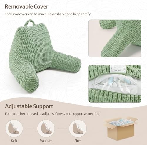 Blissful Diary Reading Pillow - Memory Foam Bed Rest Pillow