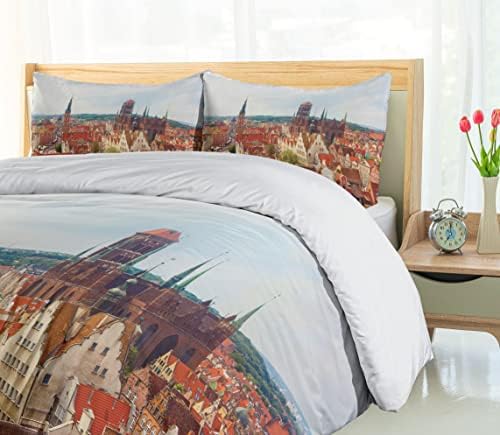 Luxury Twin Duvet Cover Set - Eu Ropean Style City