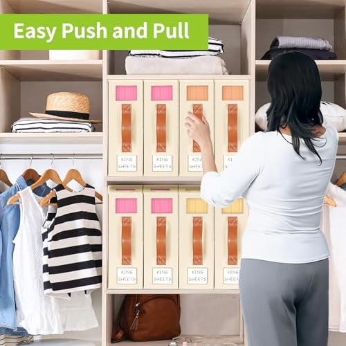Aokeyee Foldable Sheet Organizers 4 Pack - QueenKing Size