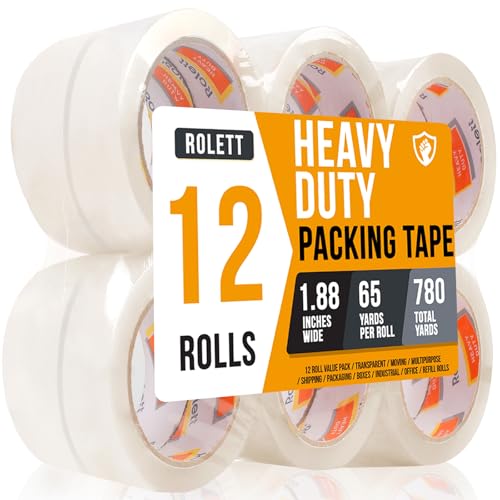 12 Roll Clear Packing Tape Perfect for Shipping Mailing