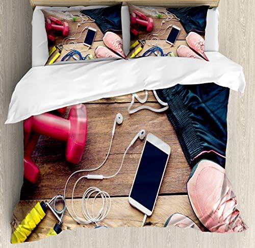 Ambesonne Duvet Cover Set for Sleep Fitness Comfort