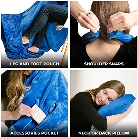 Zero Grid Lightweight Travel Blanket Royal Blue