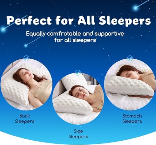 Cooling Memory Foam Pillow for Side Sleepers Curve Relief