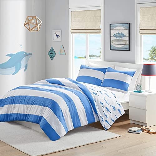 Exclusive - Fun Adorable Dolphin Reversible Bedding for Kids
