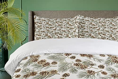 Lunarable Pinecone Duvet Cover Set Looking Good