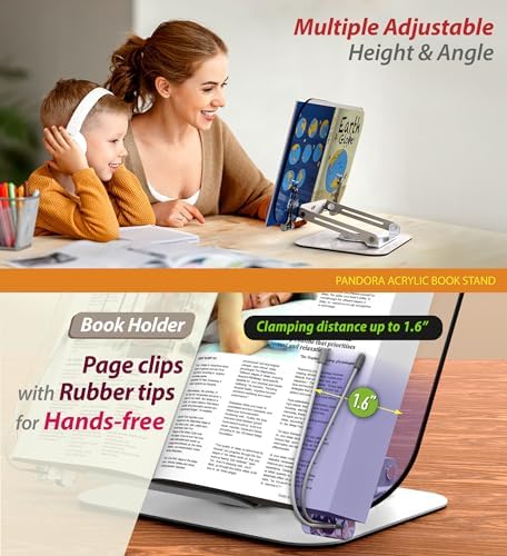 Ergonomic Book Stand with 360 Rotation