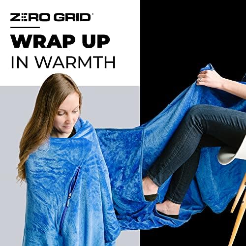 Zero Grid Lightweight Travel Blanket Royal Blue