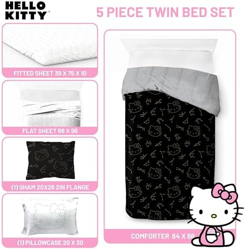 Hello Kitty Twin Comforter Set