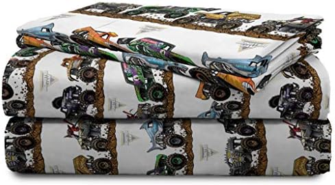Jay Franco Monster Jam Tracks Queen Sheet Set