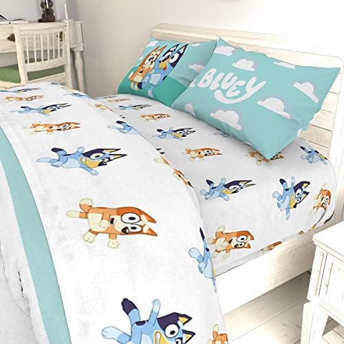 Jay Franco Bluey Bingo Sheet Set - 4 Piece Kids Bedding