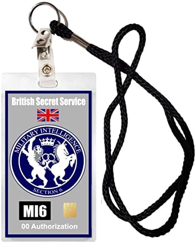 Dead Head MI6 Halloween Lanyard Badge - Novelty Clip-On Costume Accessory