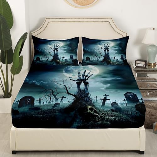 Feelyou Sugar Skull Fitted Sheet Set