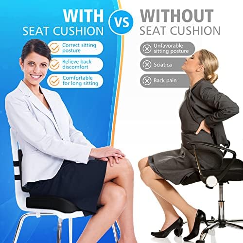 Adjustable Lumbar Pillow for Sciatica Relief - Car Travel wheelchair Use