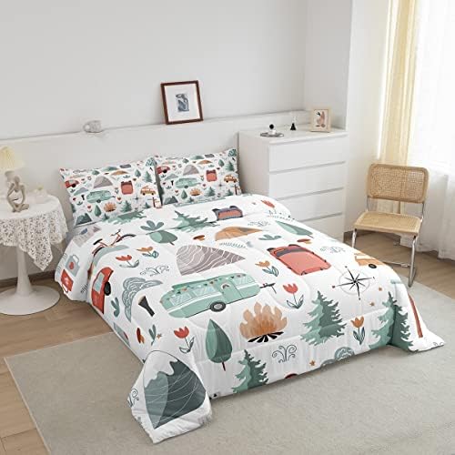 Erosebird Full Camper Theme Comforter Set for Kids