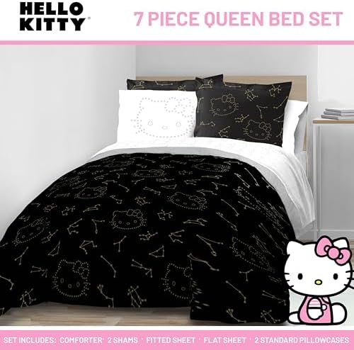 Hello Kitty Kids Cozy Comforter Set - Queen Bedding by Jay Franco