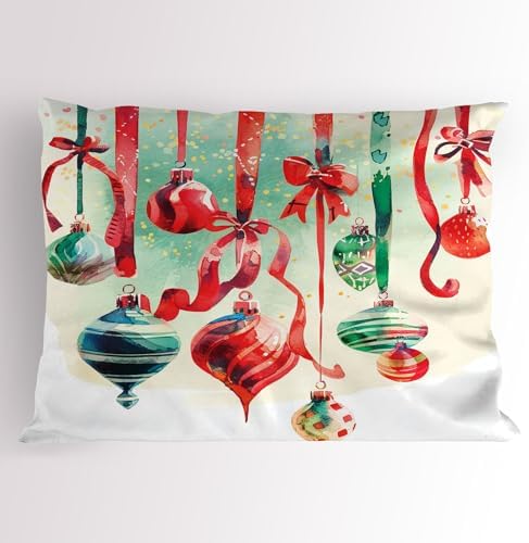 Ambesonne Christmas Pillow ShamWarm Cozy and Festive