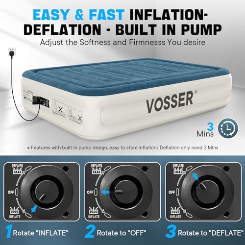 Queen Air Mattress with Built-in Pump