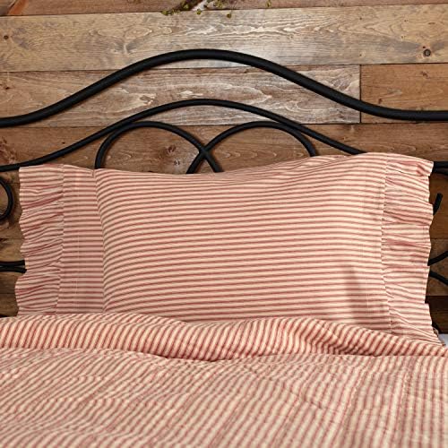 Lush Red Country Stripes 21x30 Pillowcase