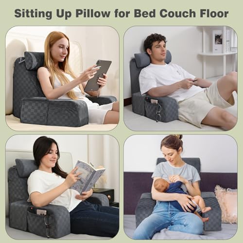 Vekkia Reading Pillow for Relaxing in Bed or Sitting