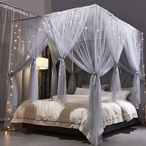 VETHIN 4 Corners Princess Bed Canopy