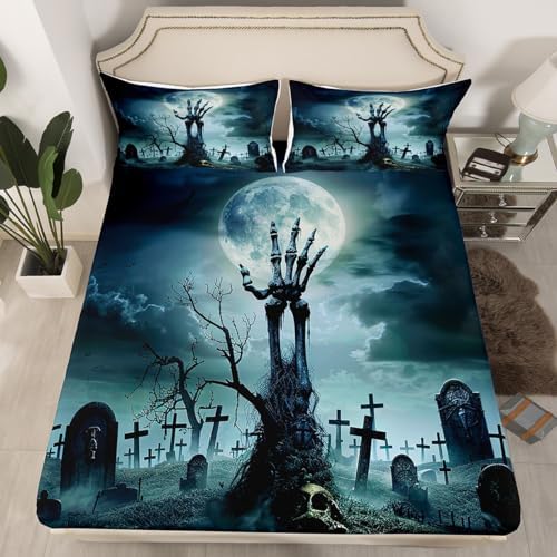 Feelyou Sugar Skull Fitted Sheet Set