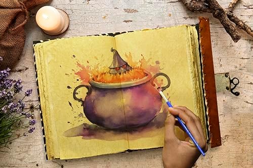 SH SHIFAA HOCUS POCUS Magic Eye Leather Journal for Witches Alternatives