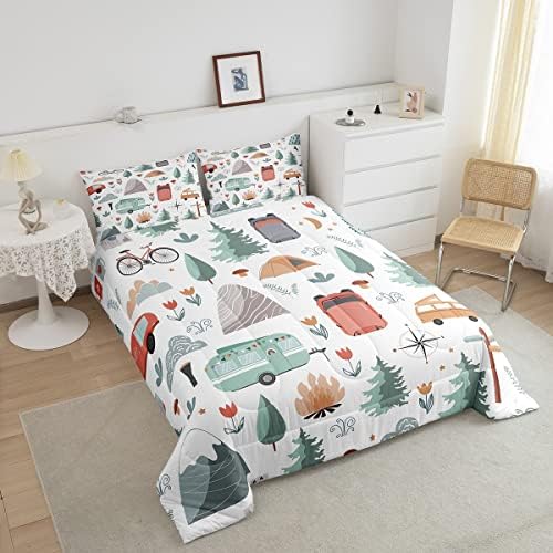 Erosebird Full Camper Theme Comforter Set for Kids