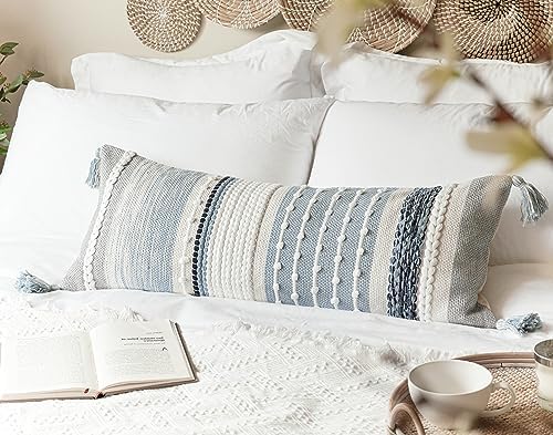 Coastal Blue Decorative Lumbar Pillow Cover