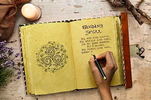SH SHIFAA HOCUS POCUS Magic Eye Leather Journal for Witches Alternatives
