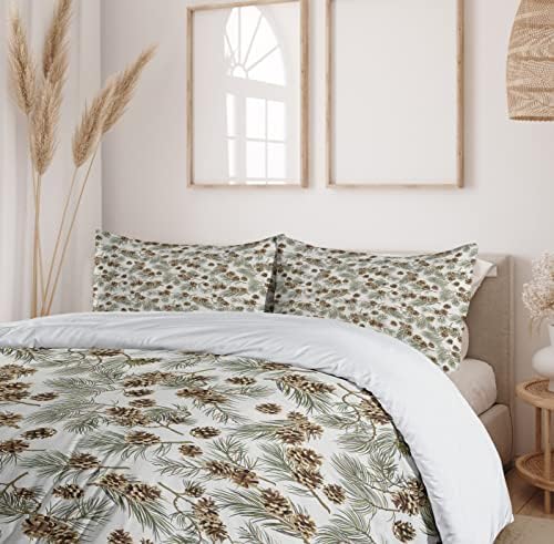 Lunarable Pinecone Duvet Cover Set Looking Good