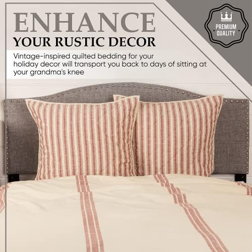 Piper Classics Market Place Red California King Quilt