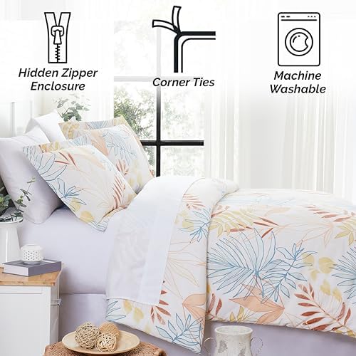 Southshore Fine Living Tropic Leaf Premium Duvet Cover Set KingCalif King