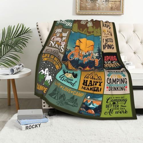 Premium Camping Blanket for Men Hilarious Functional Gift for Dads Day