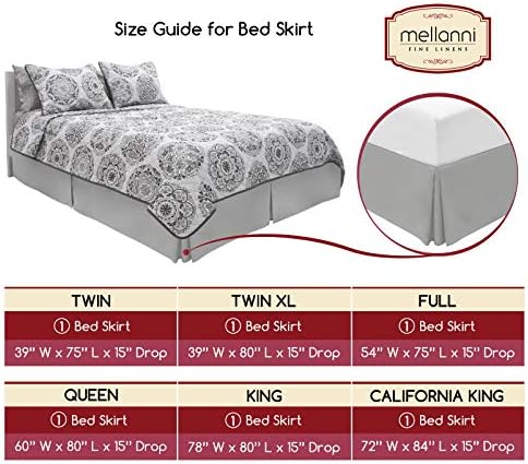 Luxury Bed Skirt for California King Bed