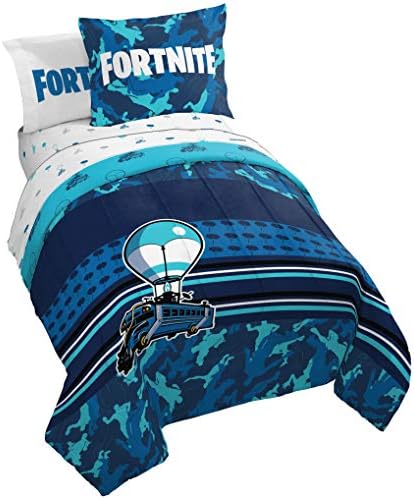 Jay Franco Fortnite Battle Bus 5 Piece Twin Bed Set