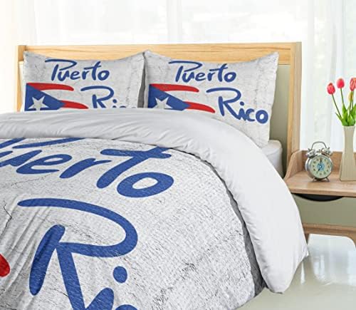 Luxury Weathered Duvet Cover Set - Hand-Drawn Flag Design with Soft Microfiber fabric