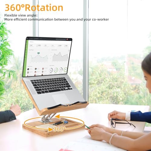 Adjustable 360-Degree Book Holder with Phone Slot