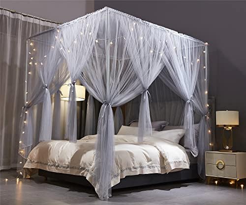 VETHIN 4 Corners Princess Bed Canopy