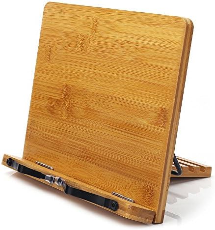 Adjustable Bamboo Book Stand for Reading Desks