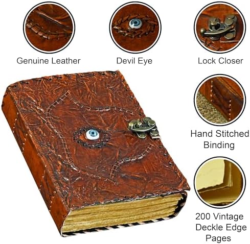 SH SHIFAA HOCUS POCUS Magic Eye Leather Journal for Witches Alternatives